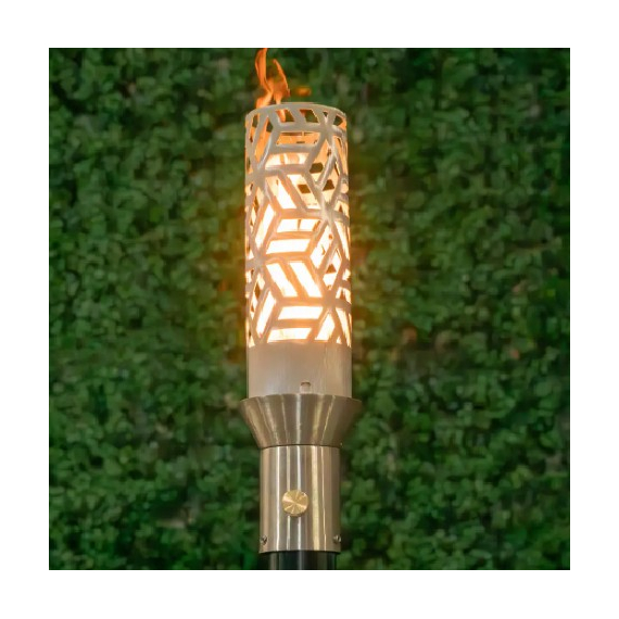 Cubist Stainless Steel Tiki Torch Head