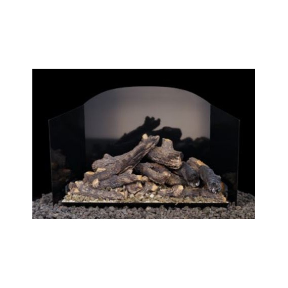 Real Fyre Traditional Fyreback in Black Porcelain Stainless Steel