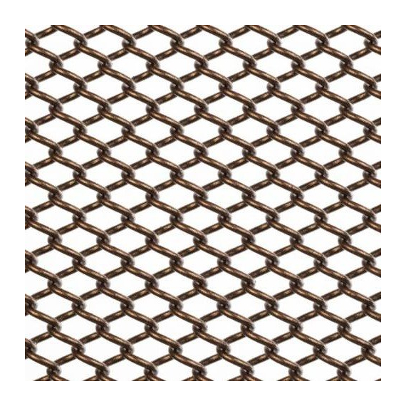 Close up of 1/4 inch metal mesh weave