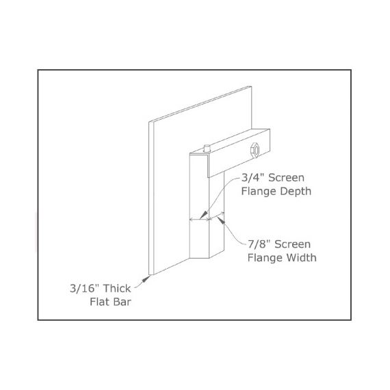 Affinity fireplace door main frame rear profile