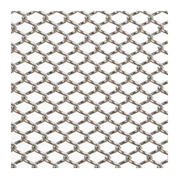 Close up of 1/4 inch metal mesh weave