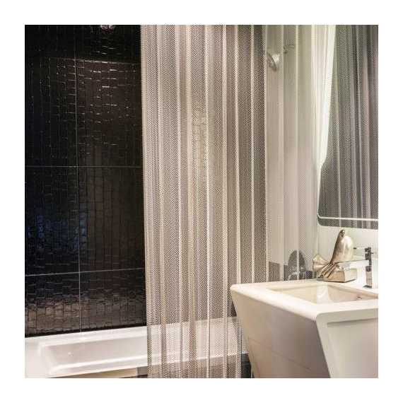 Striking Brite Aluminum mesh shower divider panel