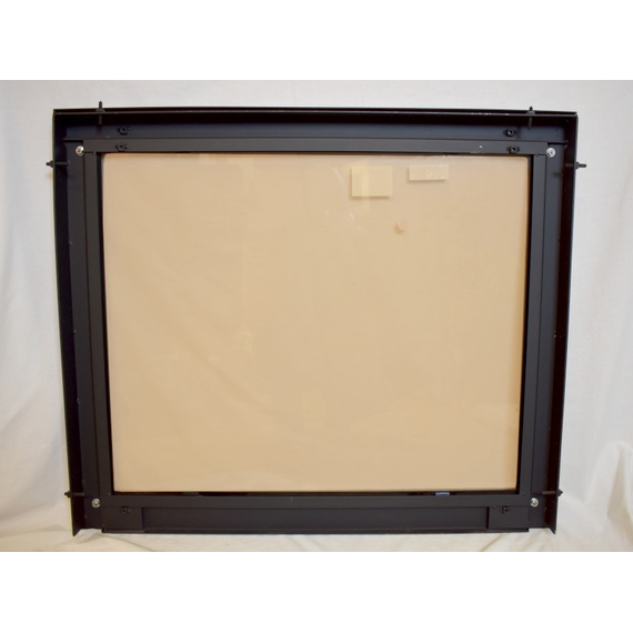 Back view of the fixed panel door for masonry see through fireplaces
