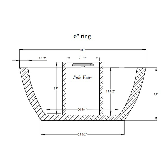 36 Inch California Fountain Bowl Specs