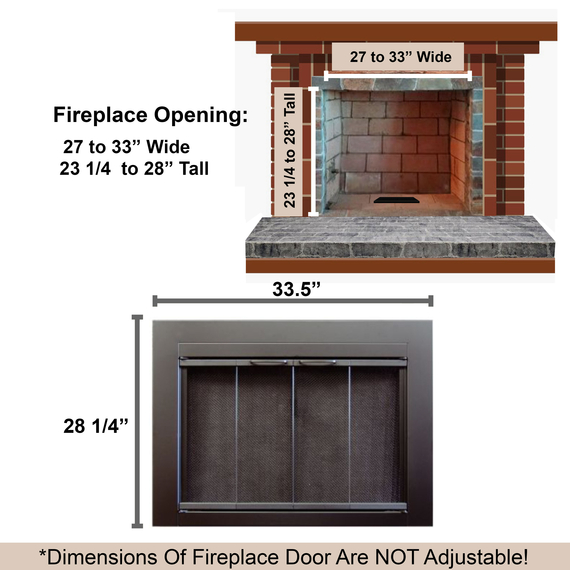 For 27" To 33" Wide x 23 1/4" To 28" Tall Openings = Finished Frame Size 33 1/2 x 28 1/4 - Small