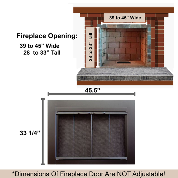 For 39" To 45" Wide x 28" To 33" Tall Openings = Finished Frame Size 45 1/2 x 33 1/4 - X-Large