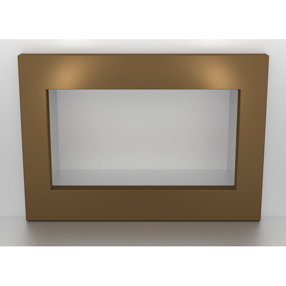4 Sided Custom Fireplace Surround 3/16 Inch Laser Cut Steel - Aztec Gold