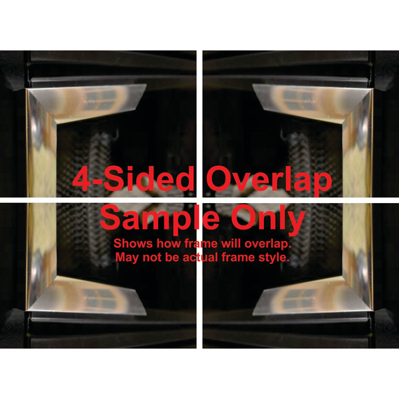 4 sided overlap - OVERLAPS ON ALL $ SIDES OF FIREBOX OPENING!