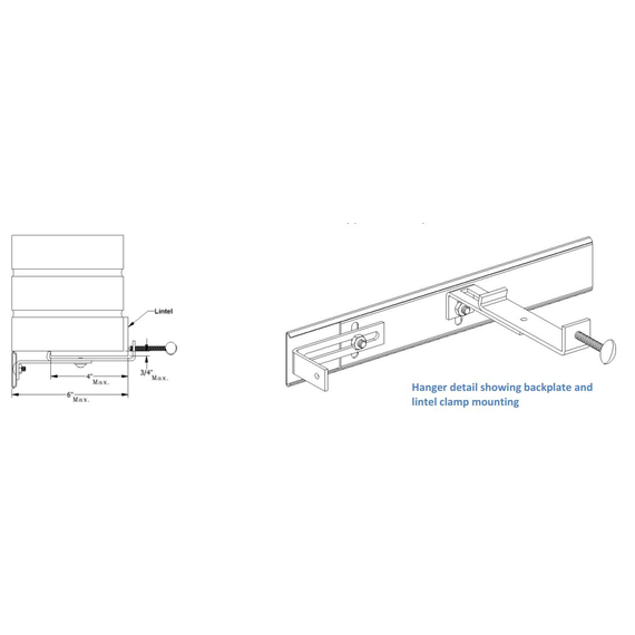 Back View Of Fender With Lintel Clamp