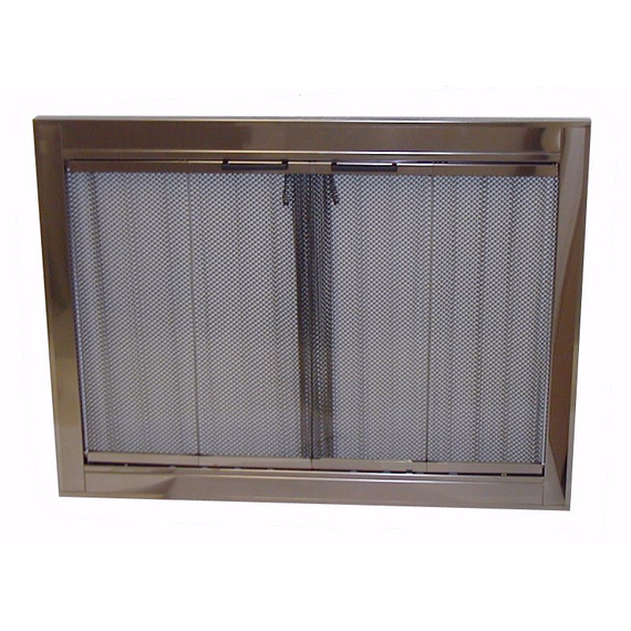 Smoked Chrome Genesis Custom Fireplace Door
