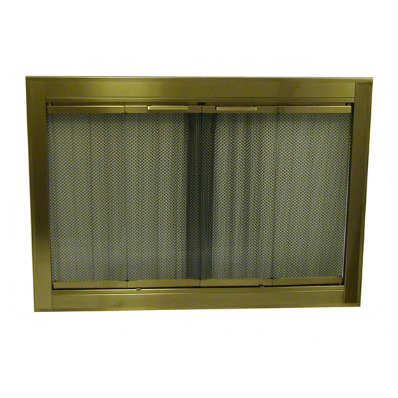 Genesis Antique Brass Fireplace Door