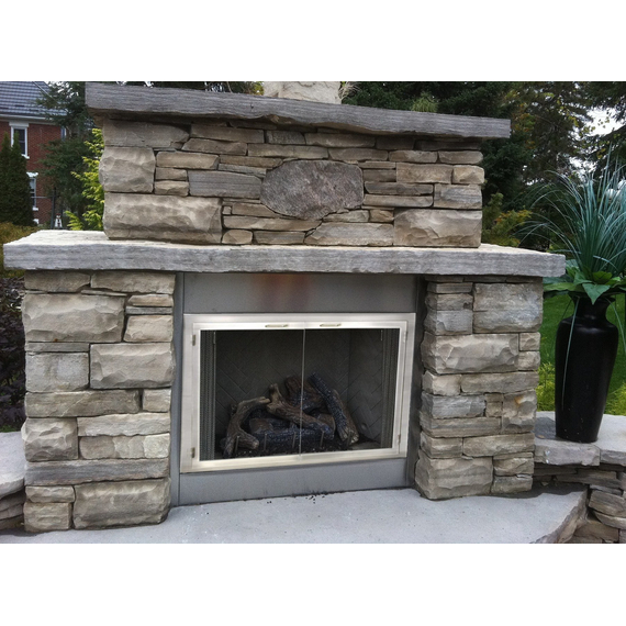 Stainless Steel Masonry Fireplace Door for outdoor fireplaces can be installed inside or outdoors!