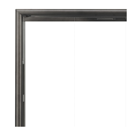 Silhouette Fireplace Door Top Left Corner Detail