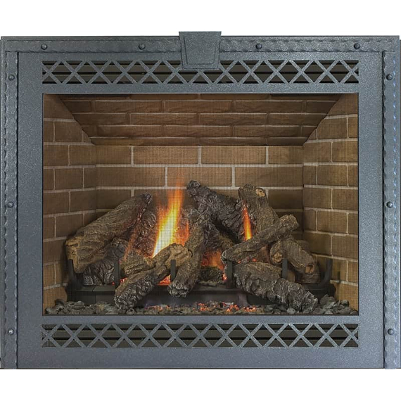 Blacksmith Fixed Screen Direct Vent Refacing shown with natural clear finish