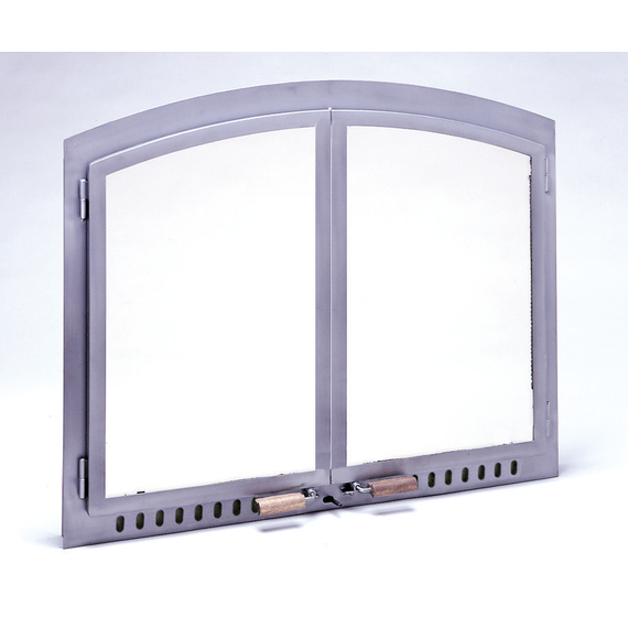 Supreme Sealed Ceramic Glass Masonry Fireplace Door in Black