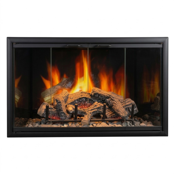 TLC36-3 | TFC36-3 | TLC36-2 | TLC36-2I | TLC36-3I | TFC36-2 | GLC36 Matte Black Temco Fireplace Door