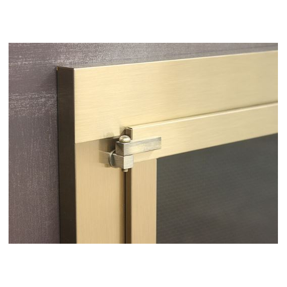 Frame Corner Close Up Of A Door With Brass Overlay