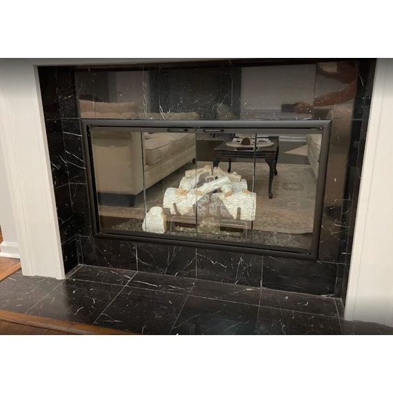 Matte Black Heatilator Fireplace Door