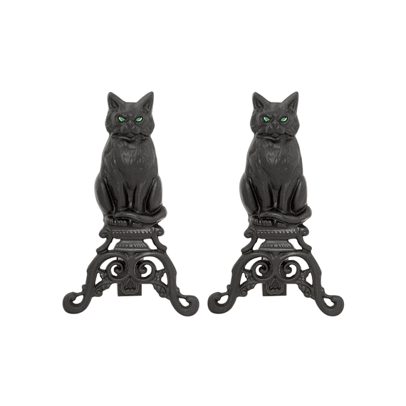 Cat Andirons with Short Shank
