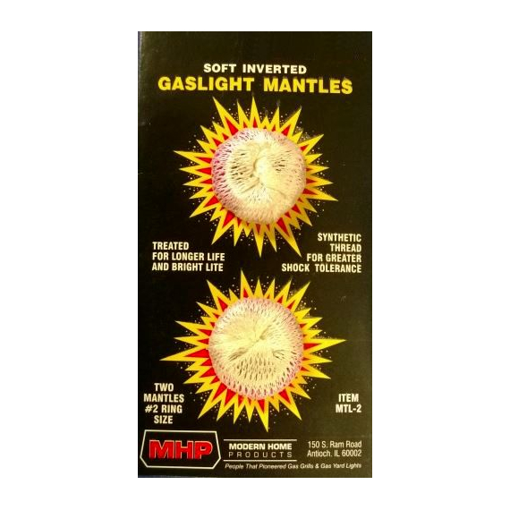 Twin Pack Everglow Gas Light Mantles Twin Pack Soft Inverted Style MTL-2