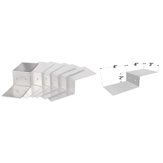 12 Stainless Steel Z-Brackets For Flat Burner Installations