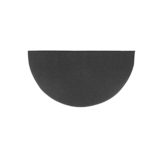 Goods of the Woods 48” x 27” Andiron Black Wool Half-Round Hearth Rug
