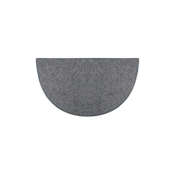 Goods of the Woods 48” x 27” Andiron Grey Wool Half-Round Hearth Rug