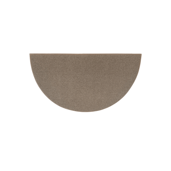 Goods of the Woods 48” x 27” Andiron Brown Wool Half-Round Hearth Rug