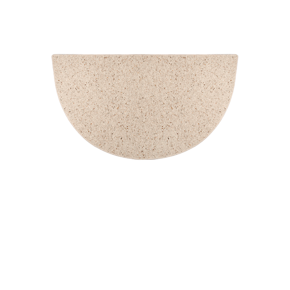 Goods of the Woods 48” x 27” Andiron Sandstone Half-Round Hearth Rug