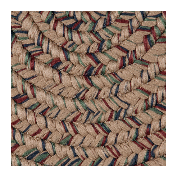Goods of the Woods 48” x 27” Braided Multi-Beige Half-Round Hearth Rug Pattern