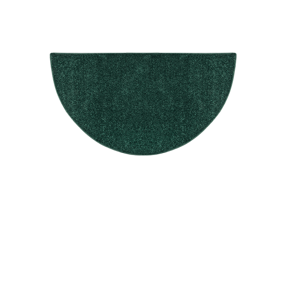 Goods of the Woods 48” x 27” Flame Green Half-Round Hearth Rug