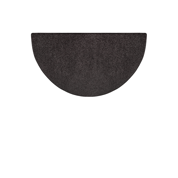 Goods of the Woods 48” x 27” Flame Black Half-Round Hearth Rug