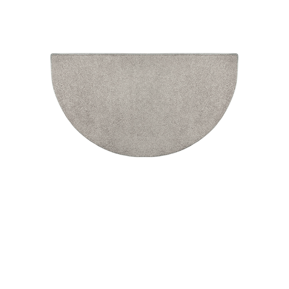 Goods of the Woods 72” x 36” Canyon Grey Half-Round Hearth Rug