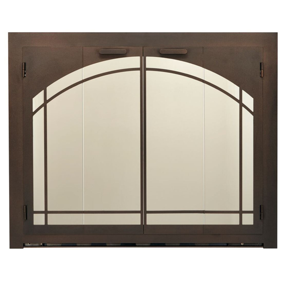 Carolina Arch Conversion Masonry Fireplace Door in Ancient Age Finish