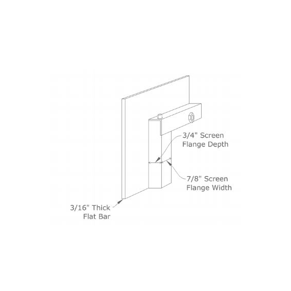 Forged Steel Laramie Fireplace Door - Profile