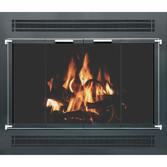 ZC Refacing In Matte Black Finish with STO1511 louver design and Chrome Trim