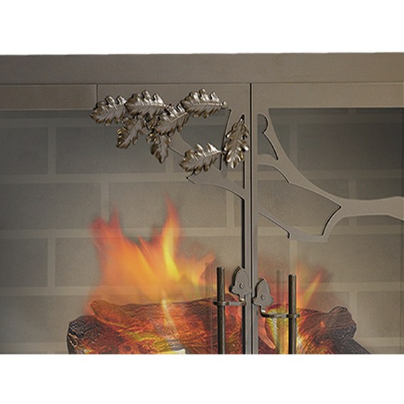 Oak Tree Masonry Fireplace Door Leave Detail