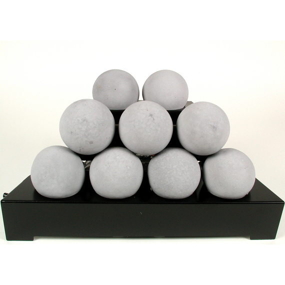 20 Inch ALTERNA FireBalls Set with Vent Free Black Burner