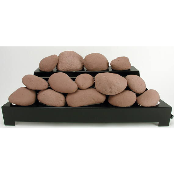 30 Inch ALTERNA FireStones Set with Vent Free Black Burner With Calico FireStone