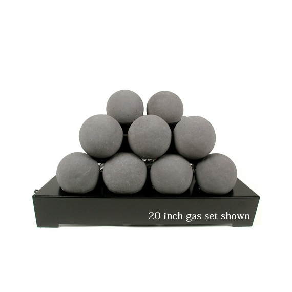 20 inch Alterna FireBalls Ventless Fireplace Gas Set by Rasmussen Gas Logs