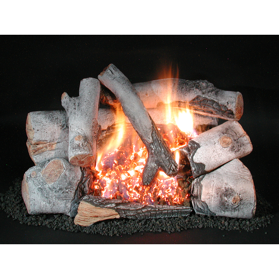 Birch Evening Embers Double Burner Vent Free Gas Log Set