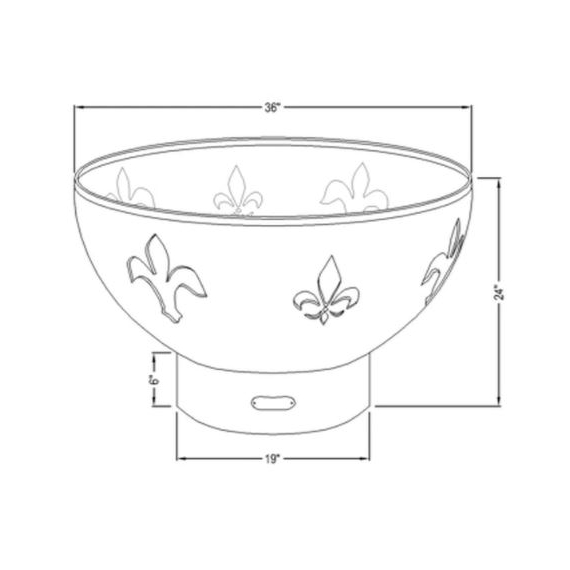Fleur De Lis Fire Pit Specs