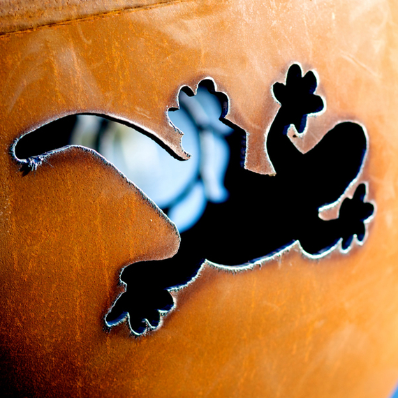 Kokopelli Fire Pit Gecko Design