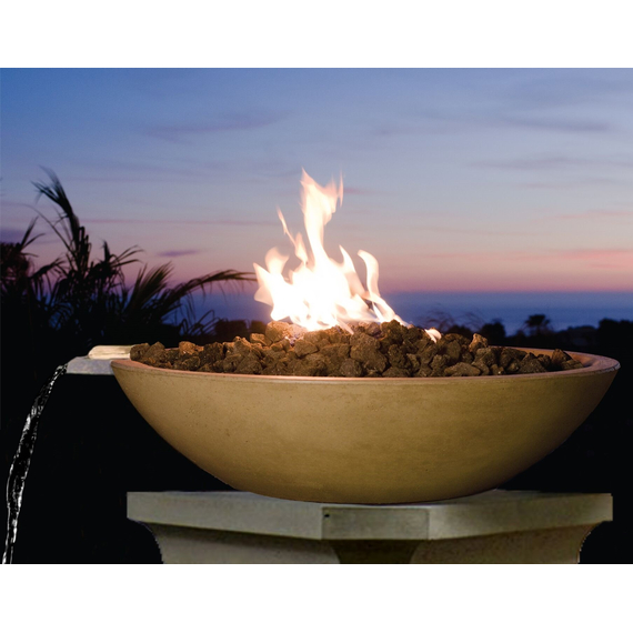 American Fyre Designs 32" Marseille Fire and Water Bowl Manual Flame Sensing | 753-80-M6C