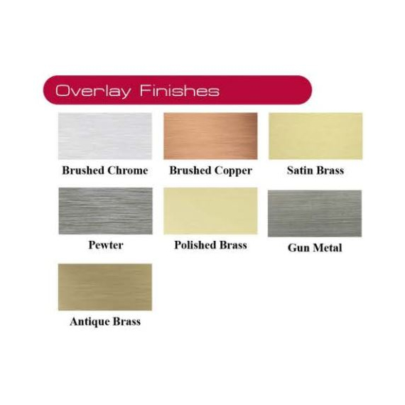 CMC Custom Metal Company Overlay Frame Color Samples