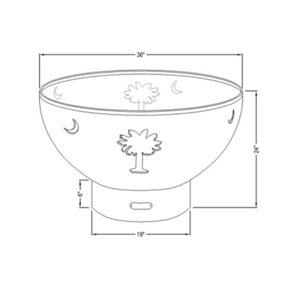 Tropical Moon Fire Pit Specs