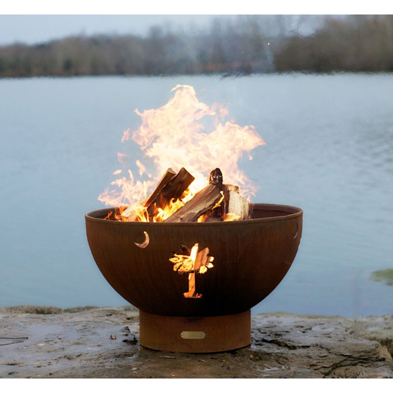 Tropical Moon Gas Burning Fire Pit 36 Inches