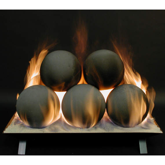 20 inch Alterna FireBalls Ventless Fireplace Gas Set by Rasmussen Gas Logs