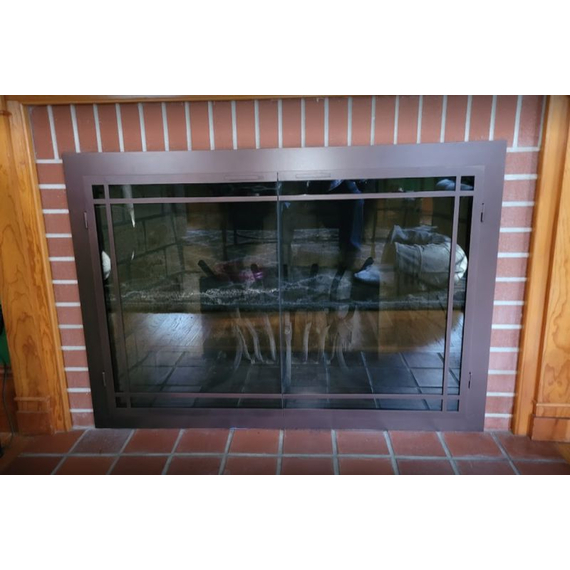 Colridge Fixed Size Custom Masonry Fireplace Door Close Up