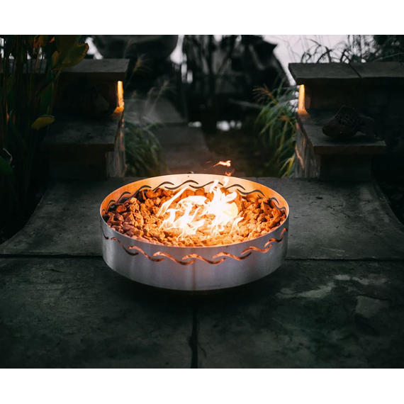 Fire Surfer Stainless Steel Gas Fire Pit